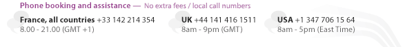 Booking assistance: +44 141 416 1511