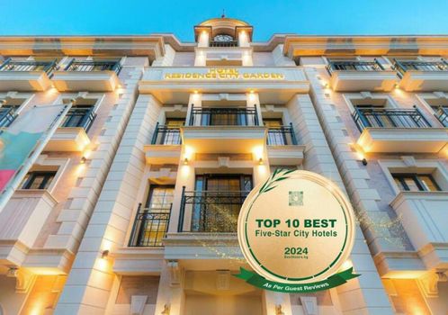 Residence City Garden - Certificate of Excellence Top 10 BEST Five-Stars City Hotels for 2024 awarded by HTIF