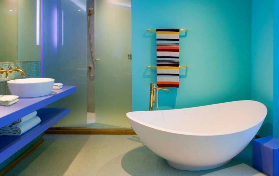 Salon Maison Grande Poubelle Couverte Chambre Toilette Salle De Bains  Cuisine Mignon (Color : Blue, Size : M)